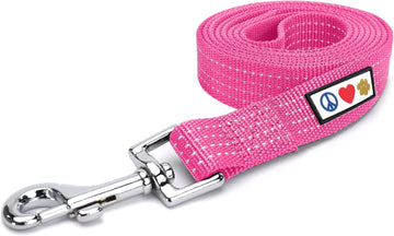 Pawtitas Dog Lead for Small Dogs Comfortable Handle Training Dog Lead 1.8m Long Dog Lead Puppy Lead - Reflective Lead Pink Dog Lead for Small Breeds