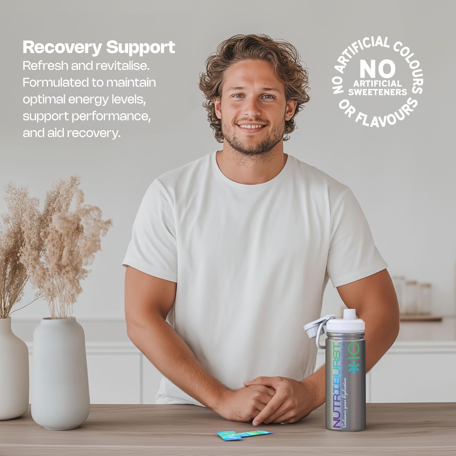 Nutriburst - Energy Electrolytes + 11 Vitamins & Minerals • Energy • Natural Caffeine • Performance - Suitable for Vegans - 6 Pack: Strawberry & Watermelon - Enhanced Hydration : Amazon.co.uk: Health & Personal Care