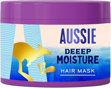 Aussie Deeep Moisture Hair Mask 500Ml, Rehydrates, Nourishes And Deeply Conditions Dry, Thirsty, Brittle Hair, Infused With Jojoba, Avocado And Australian Macadamia Nut Oils, Vegan And Cruelty-Free