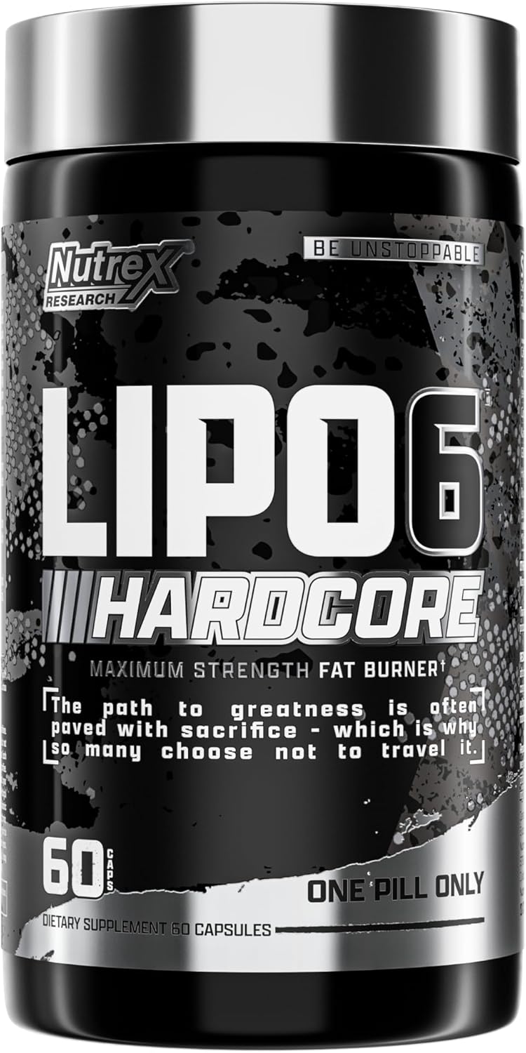 Nutrex Research Lipo-6 Hardcore Supplement, Supports Metabolism & Energy, Dietary Capsules – 60 Count