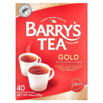 Barrys Tea Gold 40 Bags 125G (4.4Oz)
