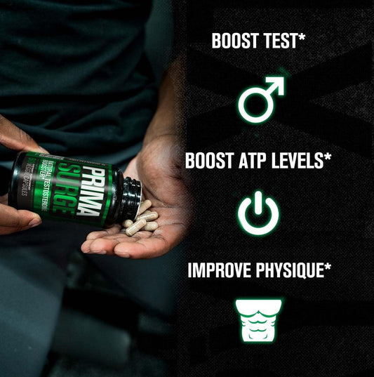 Jacked Factory Testosterone Booster For Men Primasurge - W/Tongkat Ali, Primavie, Ashwagandha (60 Capsules) & Test Pm Testosterone Booster & Sleep Aid Supplement For Men