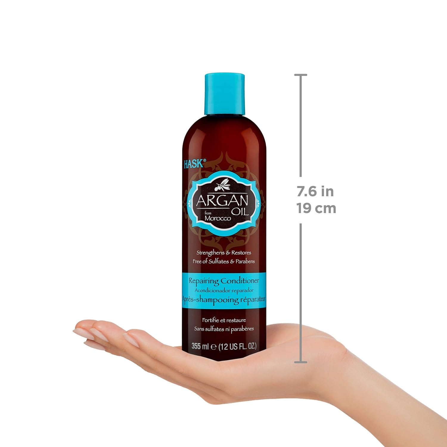 HASK Argan Oil Conditioner, 2 Count - Sulfate-Free, Gluten-Free, Paraben-Free, Unscented, For All Hair Types - 24 Fl Oz : Beauty & Personal Care