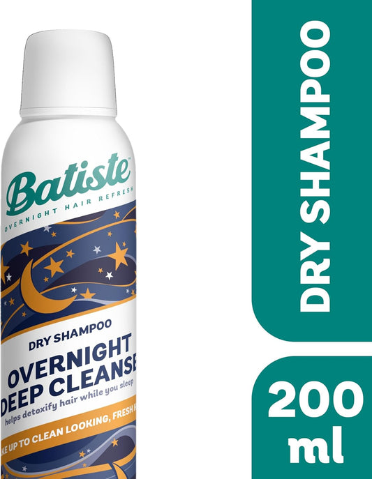 Batiste Overnight Deep Cleanse 200Ml - Leave-In Deep Cleansing Dry Shampoo For Overnight Use - Absorbs Oil For Clean Looking Fresh Hair Overnight