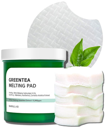 Green Tea Bha Melting Toner Pads W/Centella Asiatica - 150 Large Pads Soothing Hydrating Moisturizing 13 Oz | All Skin Types | Anti-Blemish Daily Care Gentle Mild Peeling Exfoliating Korean Skincare