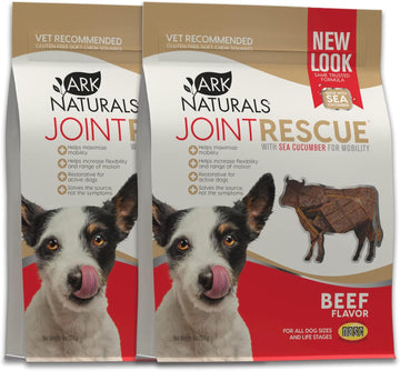 Ark Naturals Sea Mobility Joint Rescue Dog Treats, Beef Flavor, Joint Supplement with Glucosamine & Chondroitin, 9 Ounce (Pack of 2)