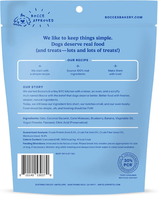 Bocce's Bakery Berry Smoothie Wellness Treats for Dogs, Wheat-Free Everyday Dog Treats, Made with Real Ingredients, Baked in The USA, All-Natural Soft & Chewy Cookies, 6 oz : Pet Supplies