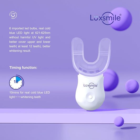 Teeth Whitening Kit With Led Light Pro Teeth Whitener Combo For Efficient Sensitive Teeth Whitening, 4 Teeth Whitening Gel Pens & 2 Mouth Trays