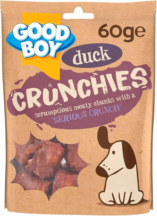 Good Boy Crunchies Duck - Natural Dog Treats - Training Treats - Bulk Box - 8 X 60G