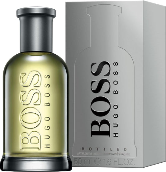Boss Bottled Aftershave For Him - Woody Scent With Notes Of Apple, Cinnamon And Wood - Light Longevity - 50Ml