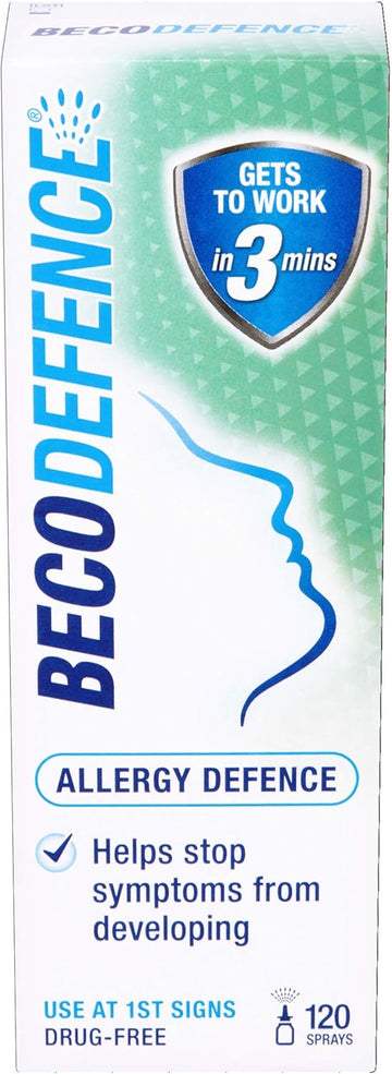Becodefence Nasal Spray - Allergyhay Fever Defence From The First Signs Of Symptoms - Gets To Work In 3 Minutes Nondrowsy 120 Sprays, 20 Ml (Pack Of 1)