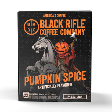 Black Rifle Coffee Company Single Serve Coffee Pods, Pumpkin Spice, Medium Roast Coffee Rounds, 22 Count
