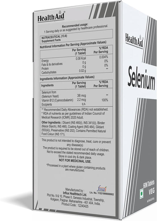 Healthaid Selenium 200Ug - Prolong Release - 60 Tablets