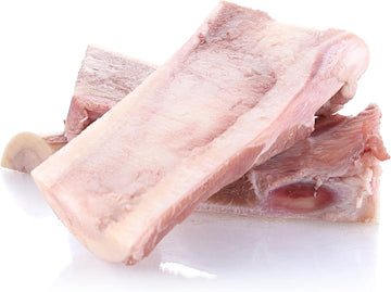 Raw Paws Beef Marrow Bones For Dogs - Split, 4 Inch, 24-Ct - Made In Usa Raw Frozen Bones For Dogs - Raw Meaty Dog Bones For Medium To Large Dogs - Frozen Dog Bones - Split Beef Marrow Bones Dogs Raw
