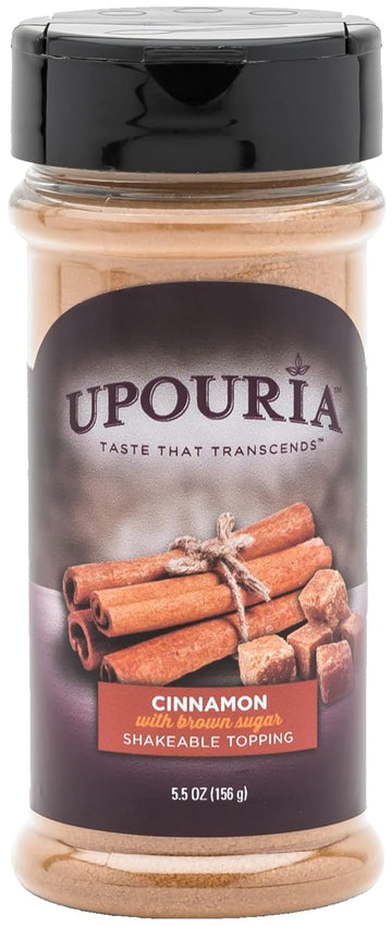 Upouria Cinnamon with Brown Sugar Shakeable Topping, 5.5 Ounce Jar