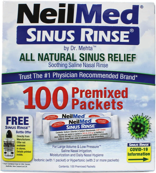 Neilmed Sinus Rinse Refill Packets, 100 Ct, 2 Pk Sold By Hero24Hour Thank You