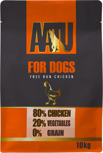 AATU 80/20 Complete Dry Dog Food, Chicken 10kg - Dry Food Alternaitve to Raw Feeding, High Protein. No Nasties, No Fillers?AC10