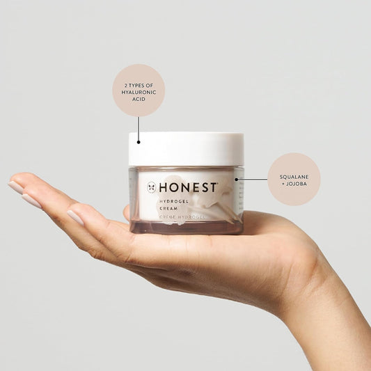 Honest Beauty Hydrogel Cream With Hyaluronic Acid, Jojoba, + Squalane | Oil Free, Lightweight, Moisturizing | Ewg Verified, Vegan + Cruelty Free | 1.7 Fl Oz