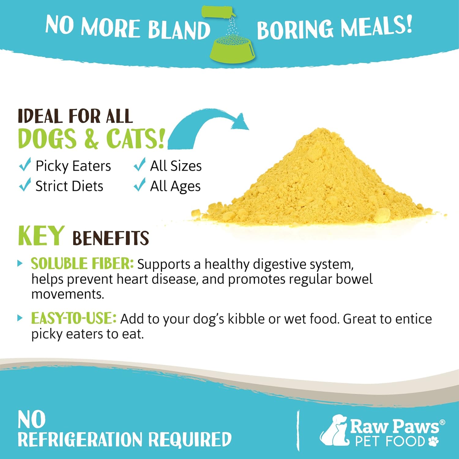 Raw Paws Boost Pet Food Topper Organic Pumpkin Powder, 3-oz - Made in USA - Grain-Free Dog Toppers for Dry Food - Anti Scoot Powder Pumpkin for Dogs - Vegan Dog Food Gravy - Dog Meal Toppers for Dogs : Pet Supplies