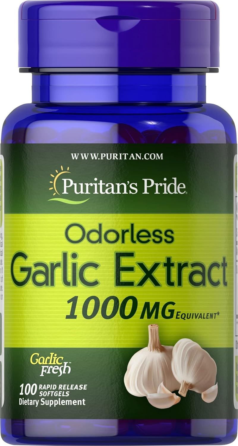 Puritan'S Pride Odorless Garlic 1000 Mg, 100 Total Count