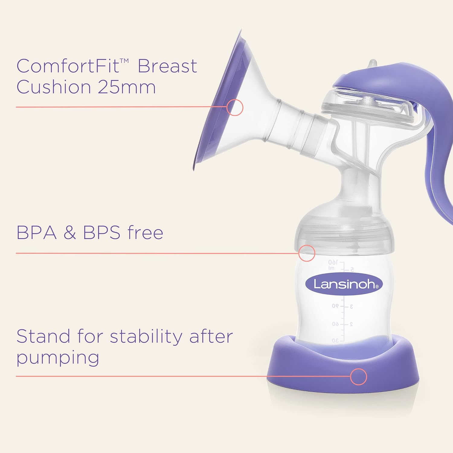 Lansinoh - Manual Breast Pump - With Customisable Pumping Modes - Portable for Travel : Amazon.co.uk: Baby Products