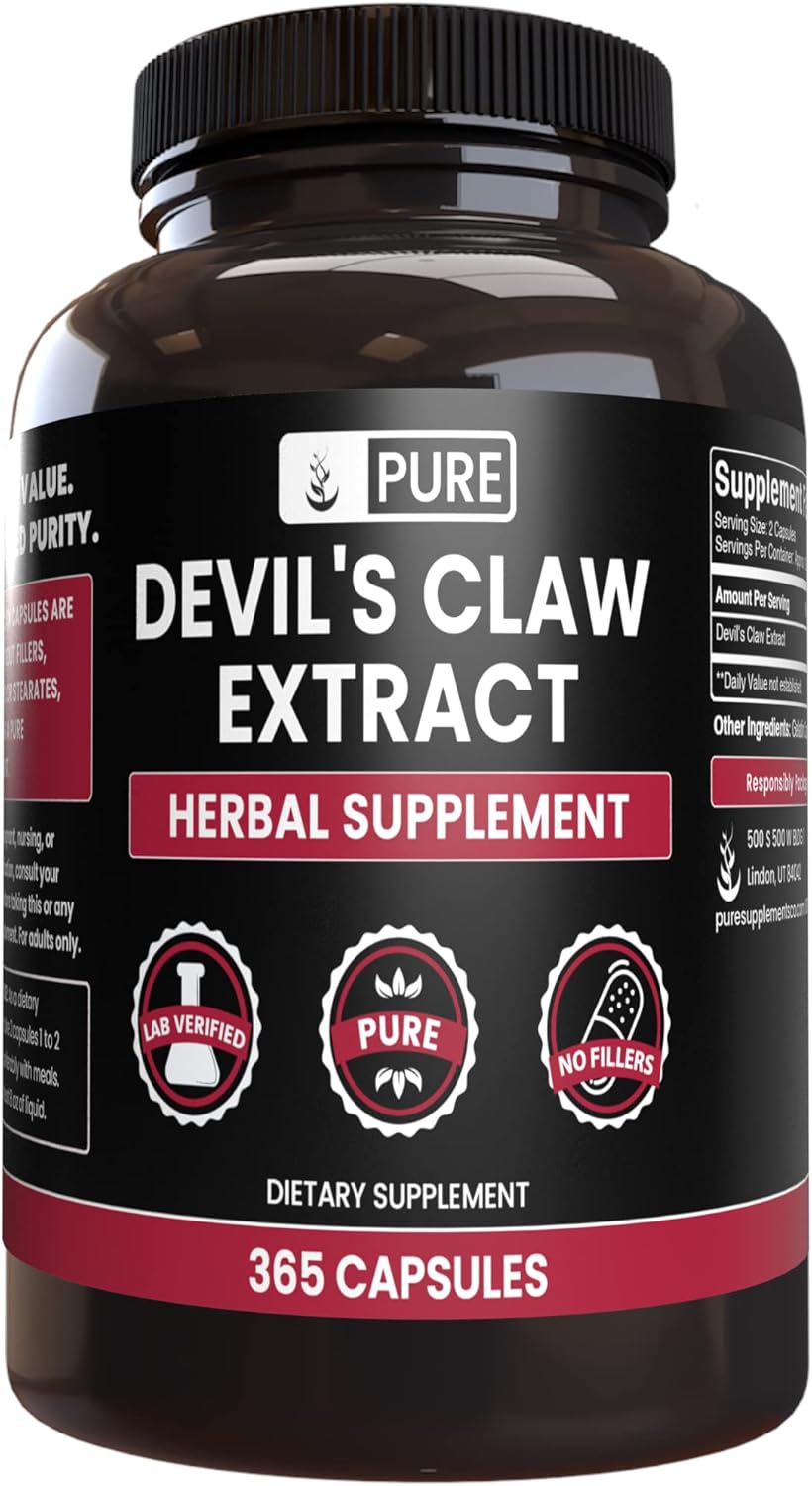 Pure Original Ingredients Devil'S Claw (365 Capsules) No Magnesium Or Rice Fillers, Always Pure, Lab Verified