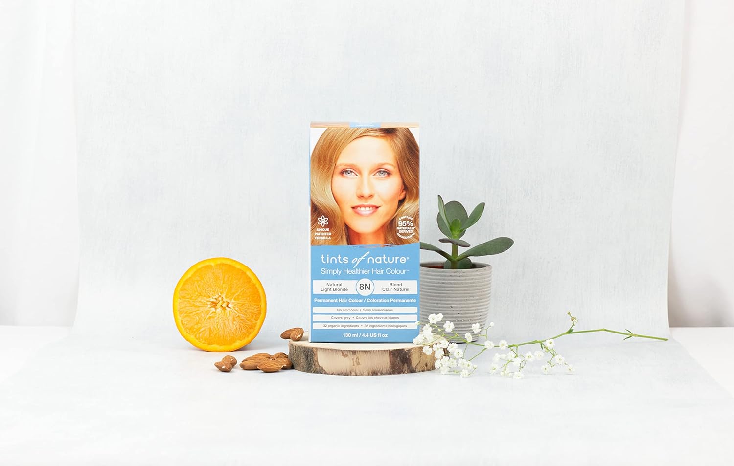 Tints of Nature 8N Natural Light Blonde Permanent Hair Dye, Nourishes Hair and Covers Greys, Ammonia-Free, 130ml : Amazon.co.uk: Beauty