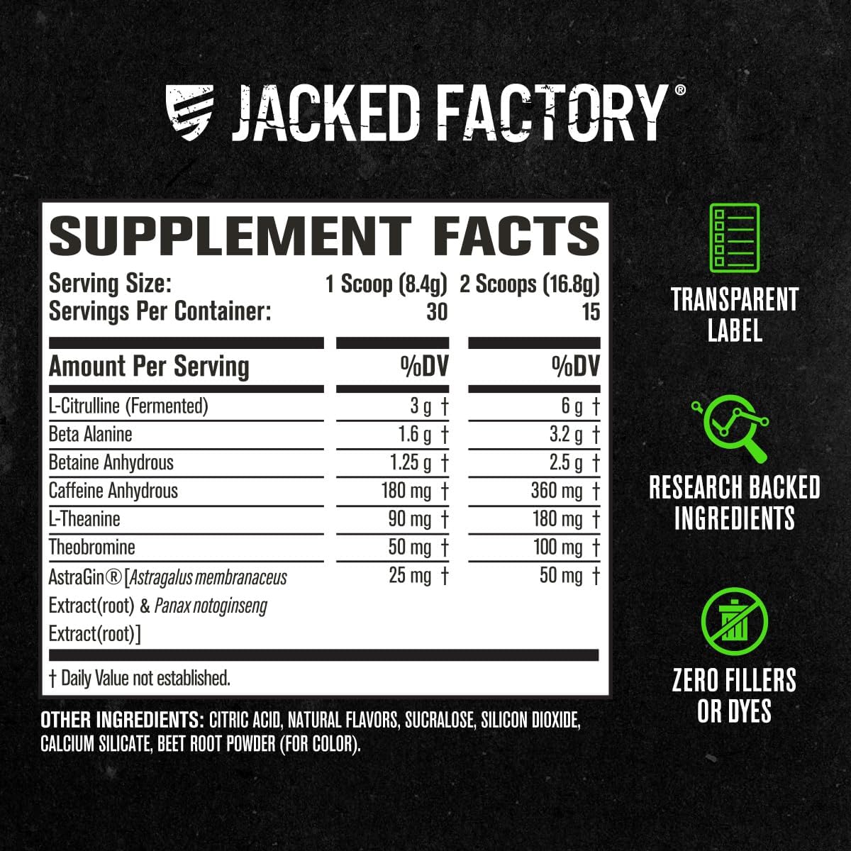 Jacked Factory NITROSURGE Pre Workout Supplement - Endless Energy, Instant Strength Gains, Clear Focus, Intense Pumps - NO Booster & Preworkout Powder with Beta Alanine - 30 Servings, Cherry Limeade : Health & Household