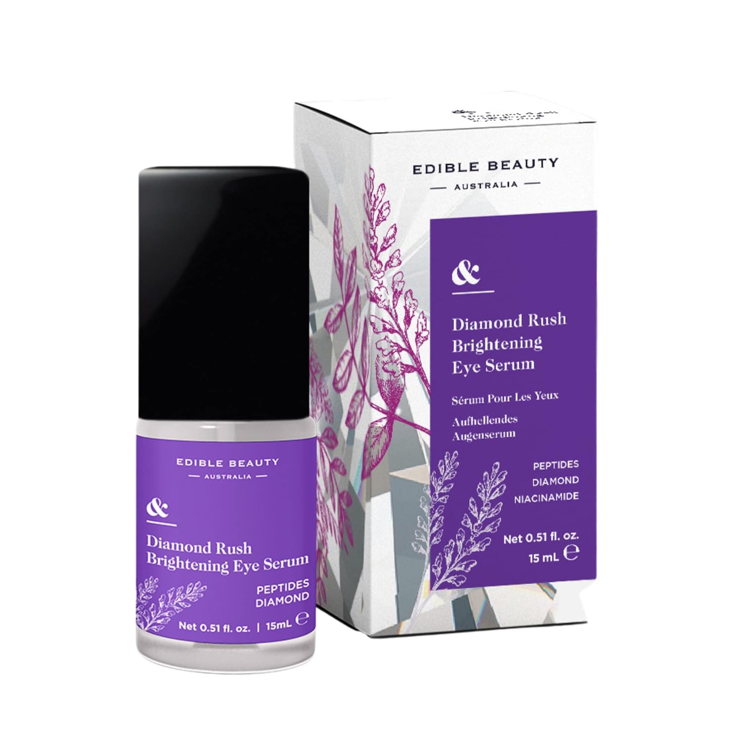 Brightening Eye Serum, Anti Aging Serum Visibly Reduces Under-Eye Wrinkles, Dark Circles, Fine Lines, Instant Wrinkle Remover, 0.51 Fl Oz/15 Ml