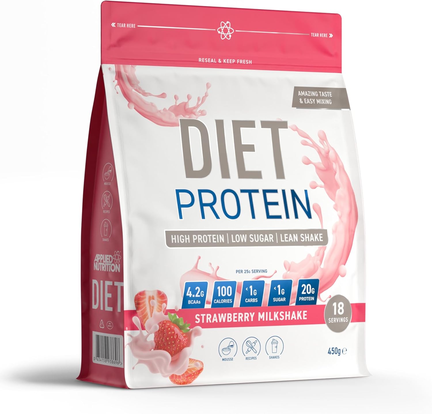 Applied Nutrition Diet Whey - High Protein Powder Supplement, Low Carb & Sugar, For Weight Management With Cla, L Carnitine, Green Tea (450G - 18 Servings) (Vanilla)