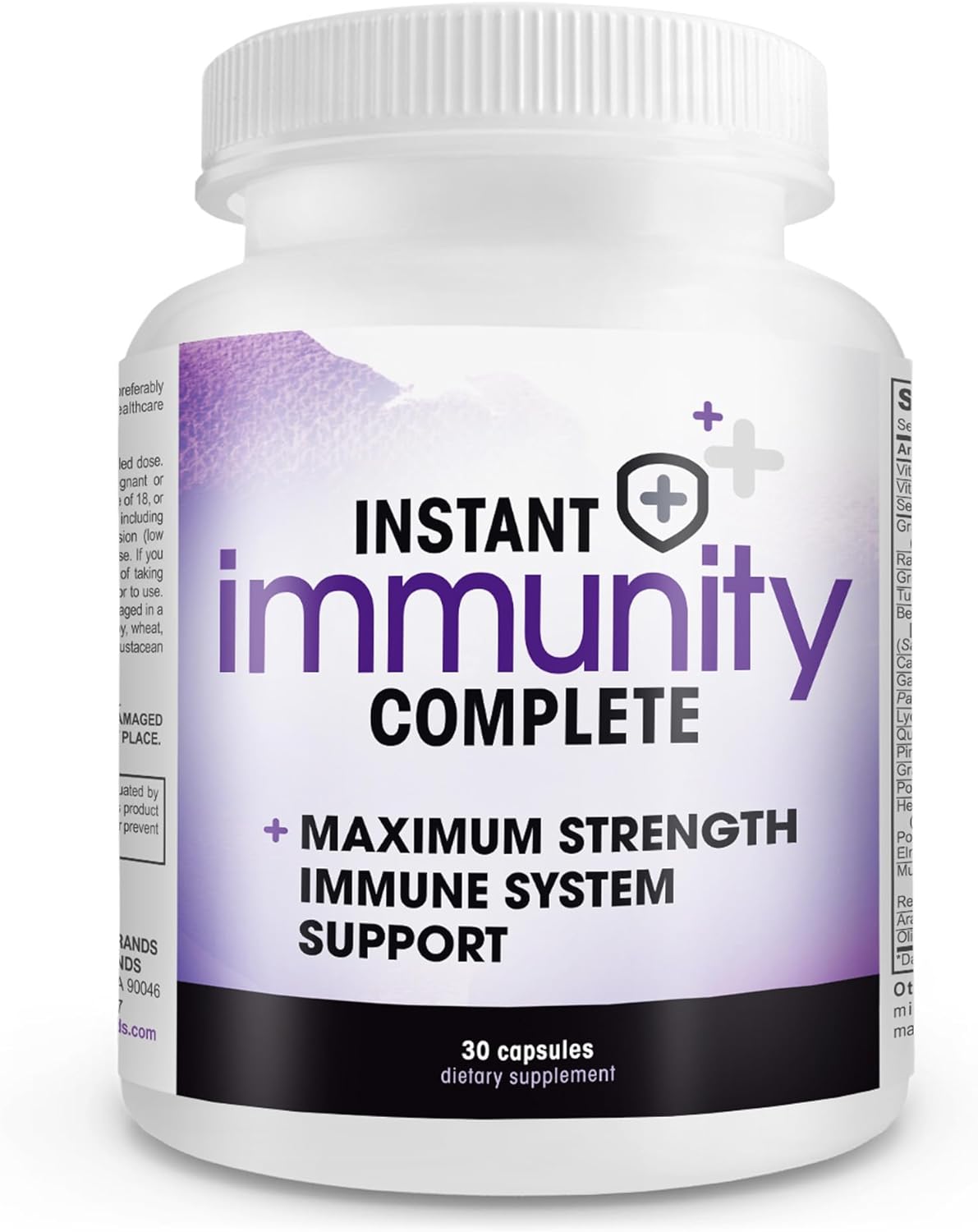 Instant Immunity Complete - 20-In-1 Immune System Booster Formula With Cat'S Claw, Quercetin, Vitamin C, And Olive Leaf Extract 60Ct