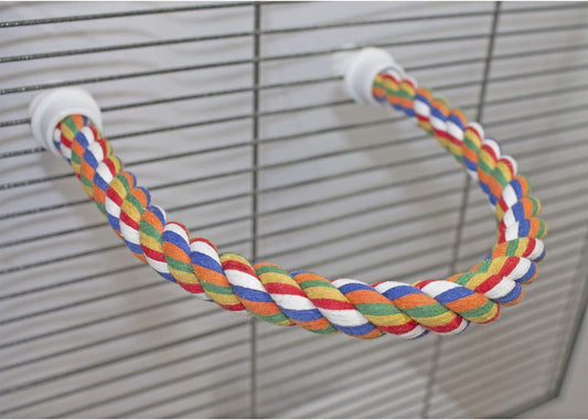 34 Inch Flex Rope (Large) - Bendable Fun Climbing Perch Cage Accessory Toy - Sugar Gliders, Squirrels, Degus, Marmosets, Monkeys, Parrots, Birds, Rats & Other Small Animals