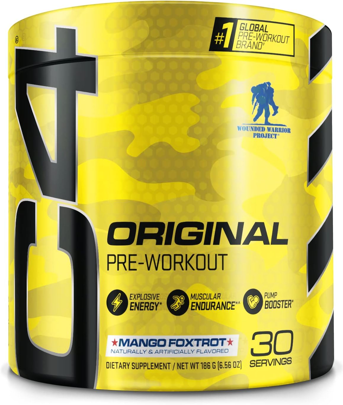 Cellucor C4 Original Pre Workout Powder Mango Foxtrot Sugar Free Preworkout Energy for Men & Women 150mg Caffeine + Beta Alanine + Creatine - 30 Servings (Packaging May Vary)