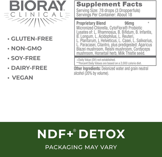 Bioray Clinical Ndf Plus - 1 Fl Oz - Naturally Removes Toxins From The Body - Non-Gmo, Vegetarian, Gluten Free