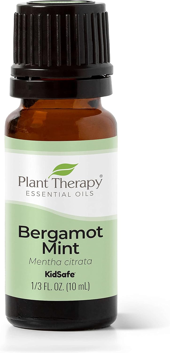 Plant Therapy Bergamot Mint Essential Oil 10 Ml (1/3 Oz) 100% Pure, Undiluted, Therapeutic Grade