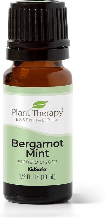 Plant Therapy Bergamot Mint Essential Oil 10 Ml (1/3 Oz) 100% Pure, Undiluted, Therapeutic Grade