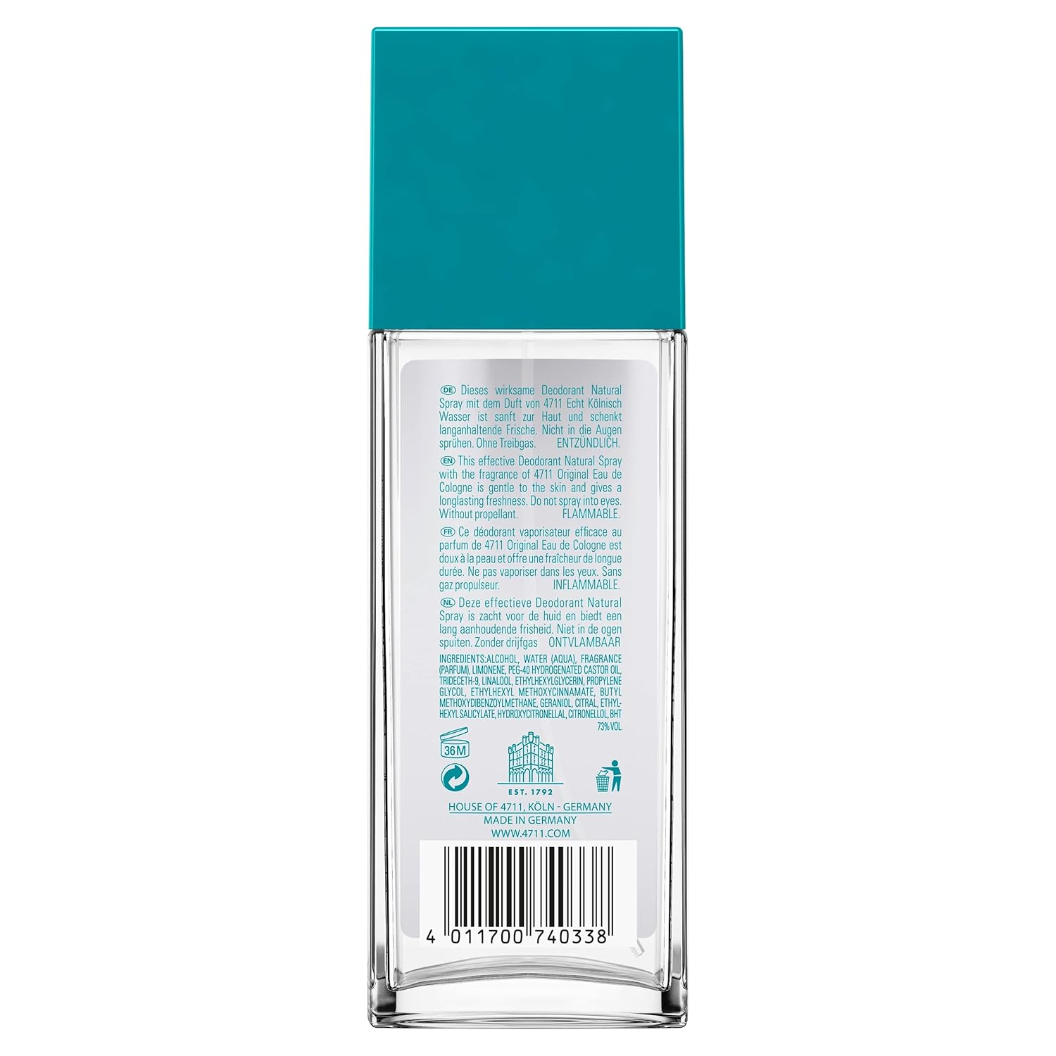 4711® Echt Kölnisch Wasser | Deodorant Des Duftklassikers 4711 - Lang Anhaltende Frische | 75Ml Natural Spray