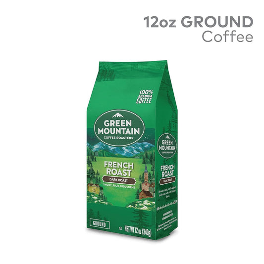 Green Mountain Coffee Roasters, French Roast, Ground Coffee, Dark Roast, Bagged 12oz