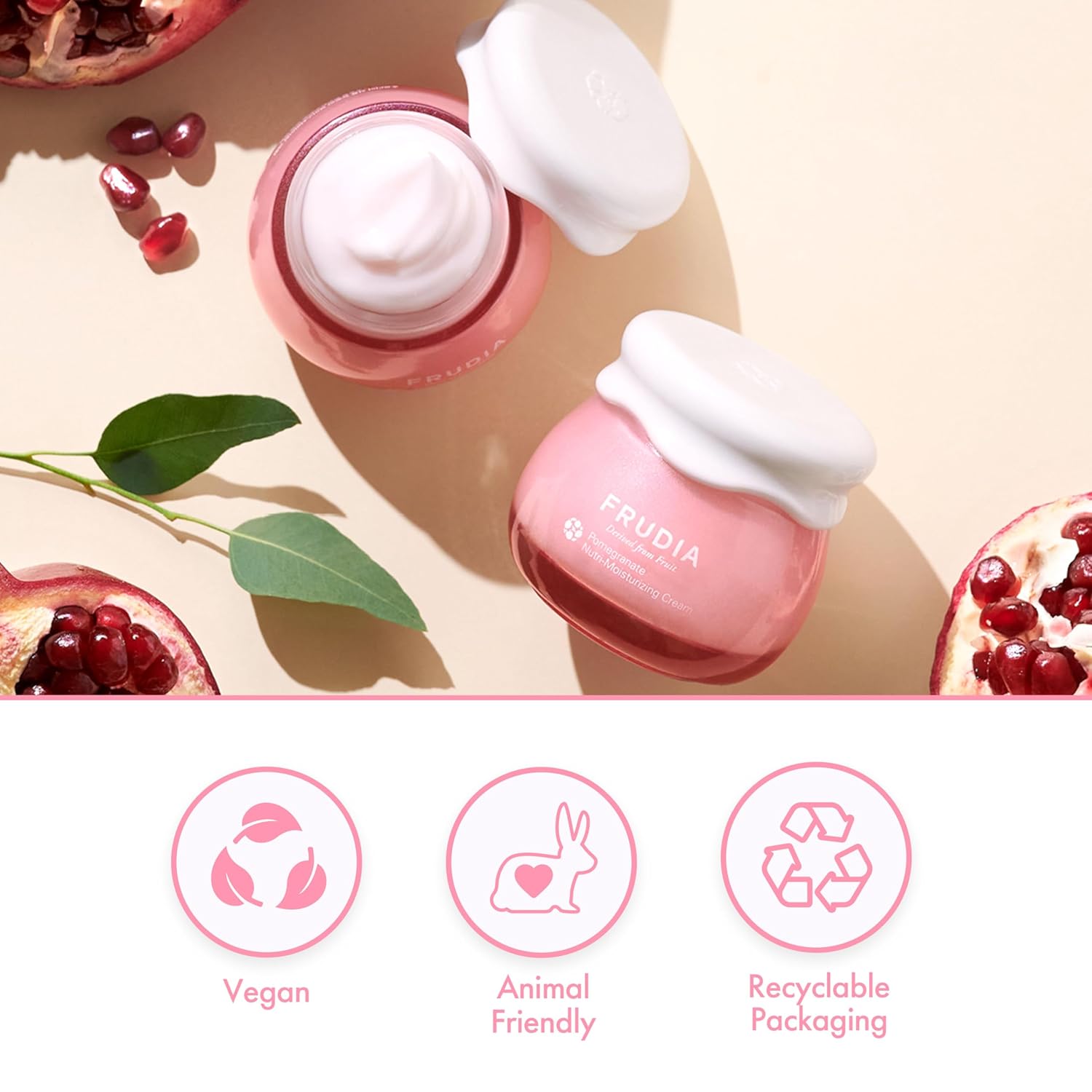 Frudia Pomegranate Nutri-Moisturizing Face Cream, Korean Face Moisturizer W/63% Pomegranate Extract, Bl-Fill Up & Vegan Collagen For Anti-Aging (0.35 Fl Oz) : Beauty & Personal Care