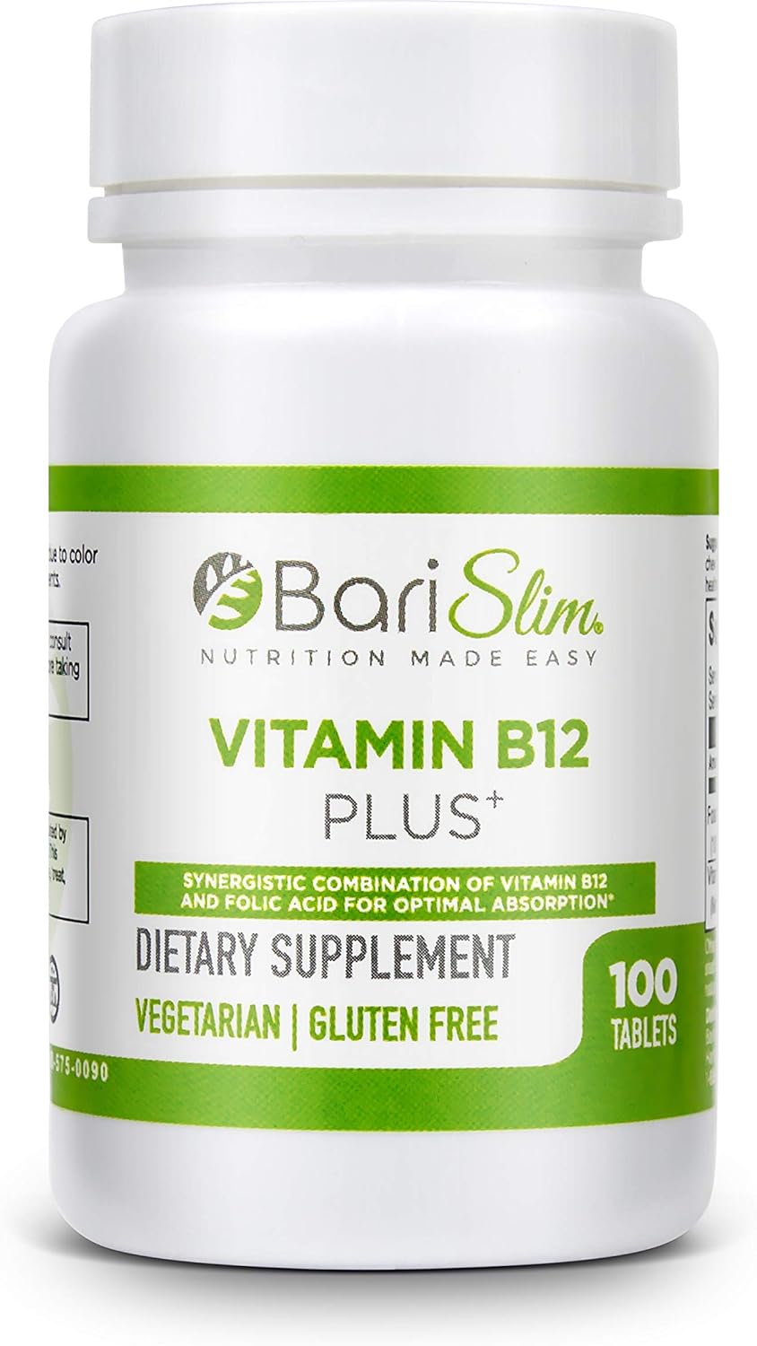 Vitamin B12 Plus Tablets - Bariatric Formulated for Post Weight Loss Surgery, Including Gastric Bypass & Gastric Sleeve - Supports Energy Levels & Overall Health | Cherry Flavor