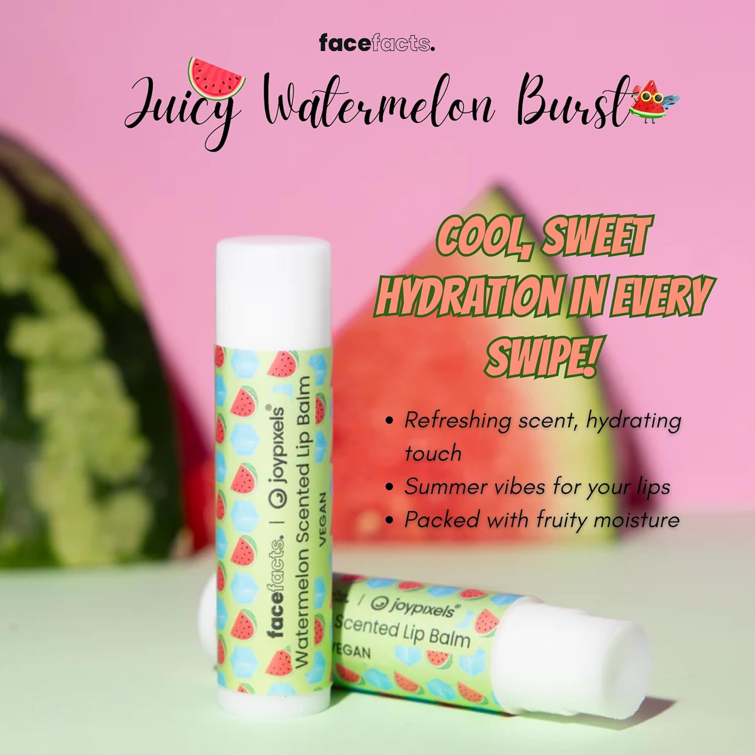 Face Facts x JoyPixels Fruity Fun Lip Balm Set – 6-Pack Vegan Lip Balms in Cherry, Peach, Pineapple, Blueberry, Guava & Watermelon – Emoji Gift Set for Teens & Girls – Hydrating Lip Care : Amazon.co.uk: Beauty