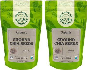 Organic Ground Chia Seeds – Excellent Source Of Fiber, Protein, And Omega-3 Fatty Acids | Gluten-Free | Vegan | Non-Gmo | Kosher, 1 Pound, Pack Of 2