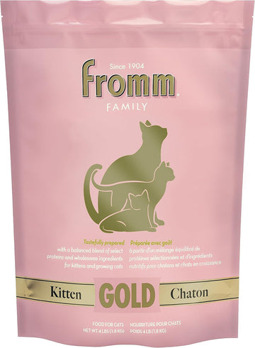 Fromm Kitten Gold Dry Cat Food - Premium Cat Food For Kittens & Pregnant Or Nursing Cats - Chicken Recipe - 4 Lb