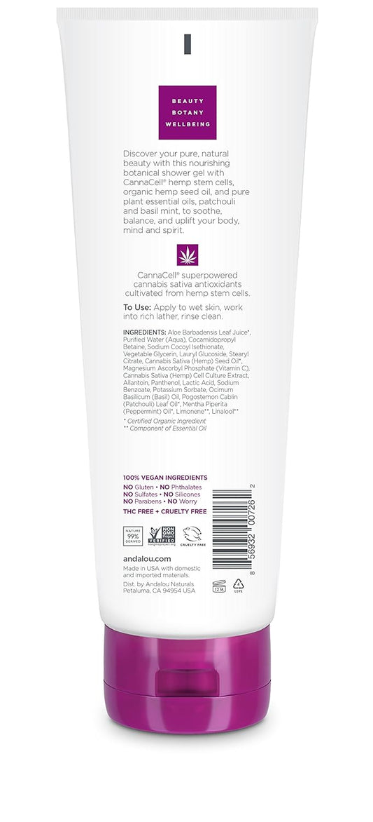 Andalou Naturals Cannacell Shower Gel, Ritual, 8 Fl Oz