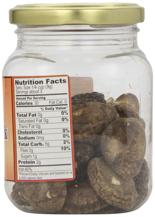 Roland Foods Premium Dried Shiitake Mushrooms, Specialty Imported Food, 1.06-Ounce Jar