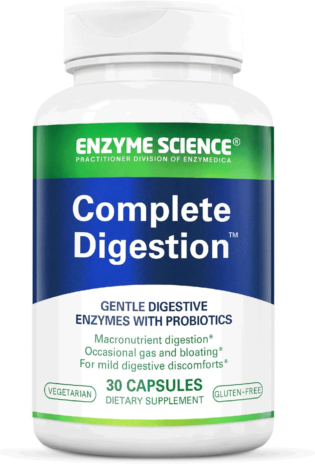 Complete Digestion, Full Support For Digestive Health And Help Reducing Gas, Bloating, Indigestion, And Irregularity With 125 Billion Cfu Probiotics, Vegetarian, 90 Capsules