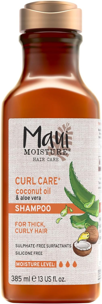 Maui Moisture Hair Care, Curl Quench+, Coconut Oil, Shampoo For Thick And Curly Hair, 385 Ml (Packing May Vary)