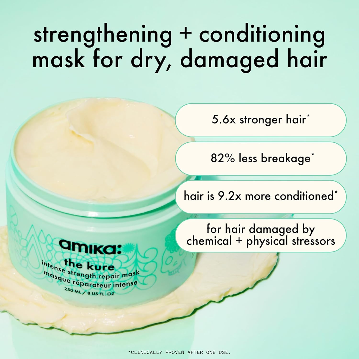Amika The Kure Intense Strength Repair Mask, 100Ml : Beauty & Personal Care