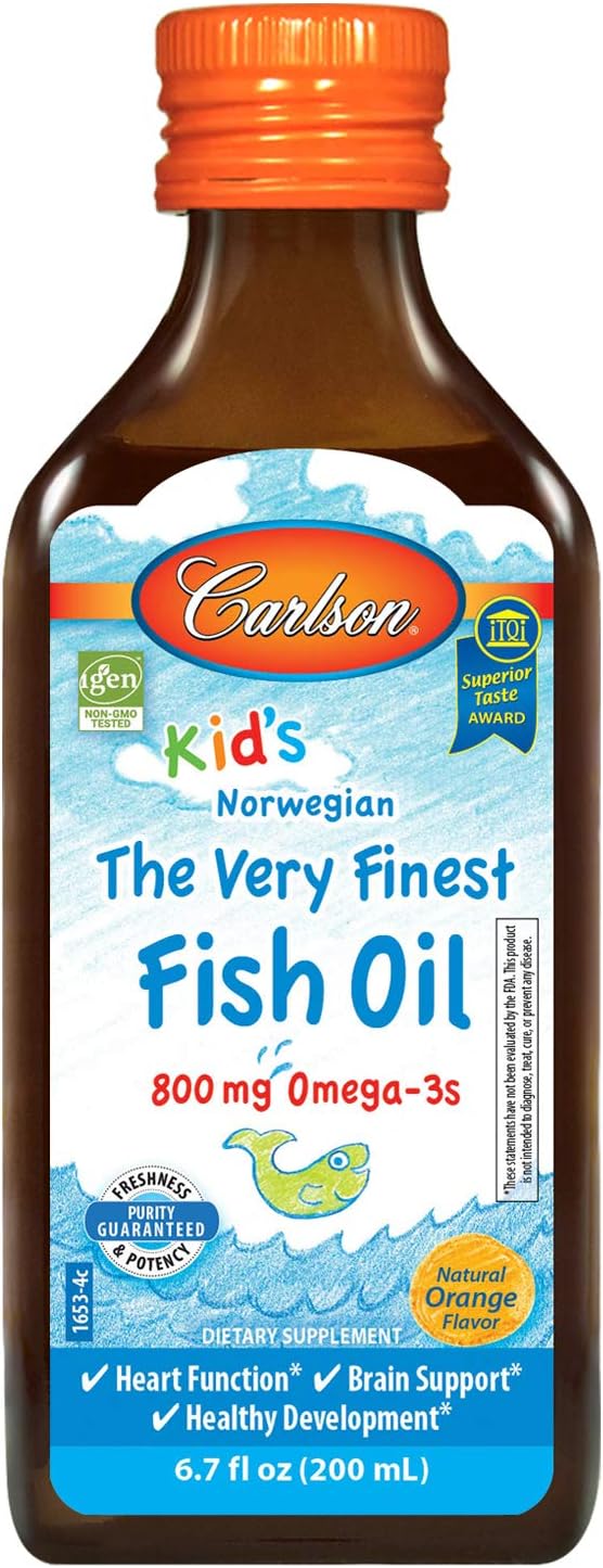 Carlson - Kid's The Very Finest Fish Oil, 800 mg Omega-3s, Norwegian,