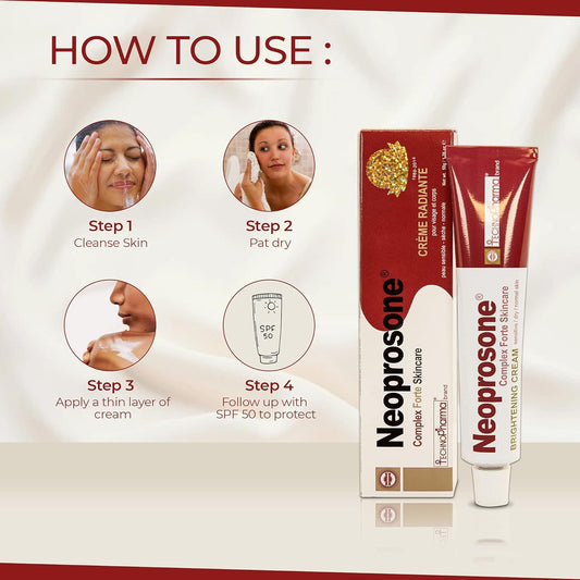 Neoprosone, Skin Brightening Cream - 1.7 Fl Oz / 50 Ml - For Intimate Areas, Body, Knees, Underarm, Elbows